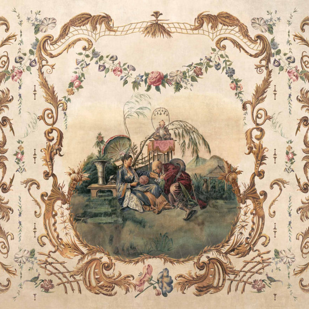 Tapet și Fototapet Coordonne CRD-B00158. Conține culorile: Alb, Alb Stridie, Gri, Gri-Galben, Maro, Maro-Bej, Roșu, Roșu-Bej, Verde, Verde Brad
