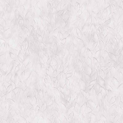 Tapet cu frunze delicate Rob Leaves, Ice - culoare alb