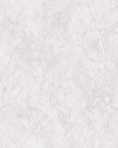 Tapet cu frunze delicate Rob Leaves, Ice - culoare alb