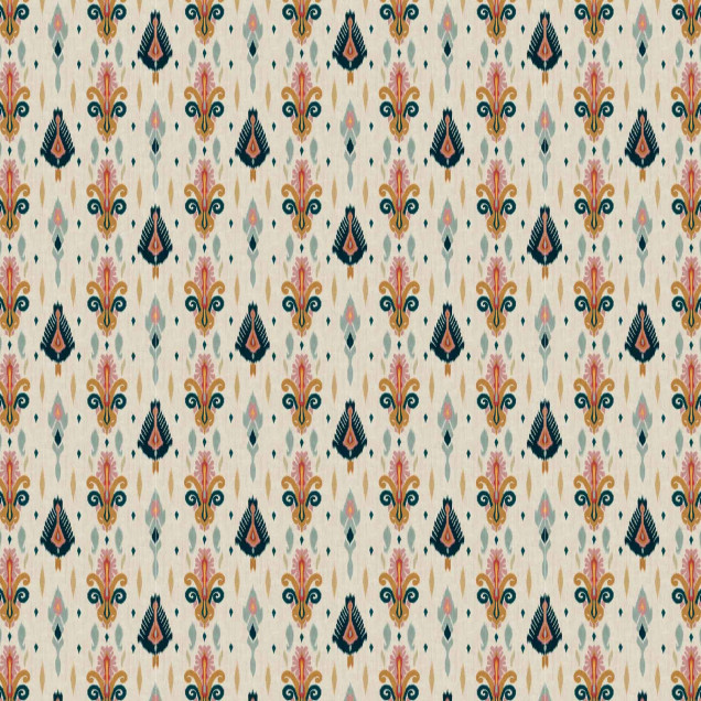 Tapet lavabil Sumba Cream, design inspirat din motivele tradiționale ikat.