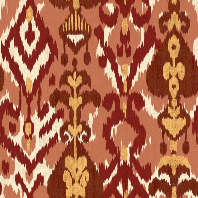 Tapet lavabil Uzbek Clay cu model geometric și floral