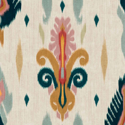 Tapet lavabil Sumba Cream, design inspirat din motivele tradiționale ikat.
