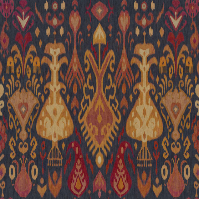 Tapet lavabil cu motive boho, Navy Coordonne