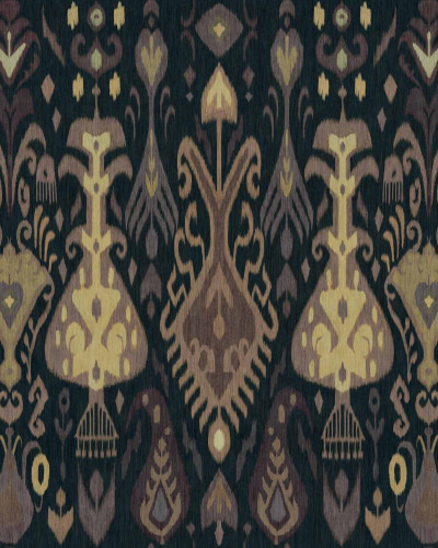 Tapet lavabil boho cu design modern negru, cu motive geometrice și etnice.