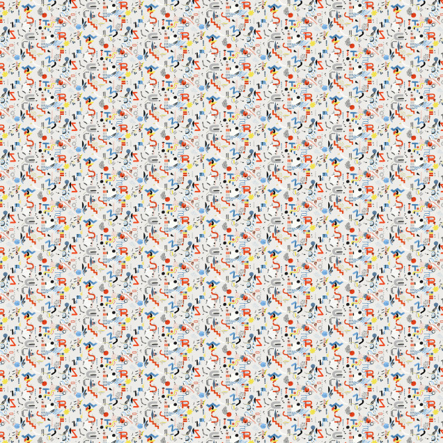 Tapet lavabil Funny Shapes alb