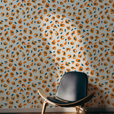 Tapet Funky Leopard - Alb