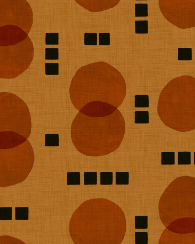 Tapet lavabil cu modele geometrice, Rebel Dots Portocaliu