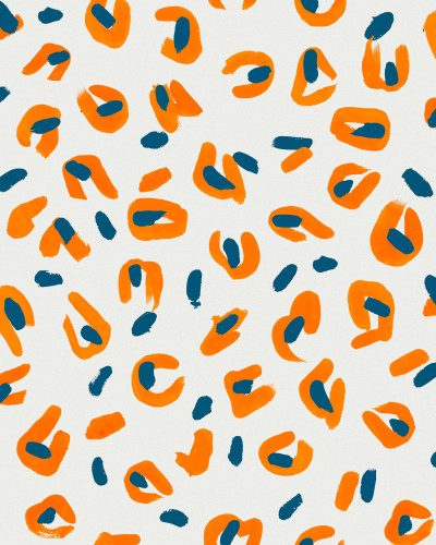 Tapet Funky Leopard - Alb