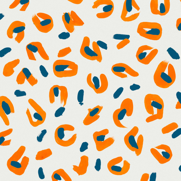 Tapet Funky Leopard - Alb