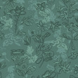 Crazy Flowers, Turquoise, TresTintas 5mp / rola