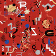 Funny Shapes, Red, TresTintas 5mp / rola