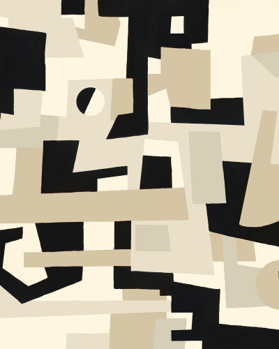 Tapet modern cu design abstract, Cubic Experience, Black and White.