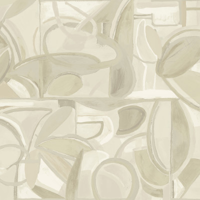 Tapet lavabil Giant Abstract, Alb, TresTintas - design abstract in nuanțe delicate de alb, perfect pentru a crea un decor modern și sofisticat.