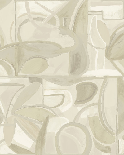 Tapet lavabil Giant Abstract, Alb, TresTintas - design abstract in nuanțe delicate de alb, perfect pentru a crea un decor modern și sofisticat.