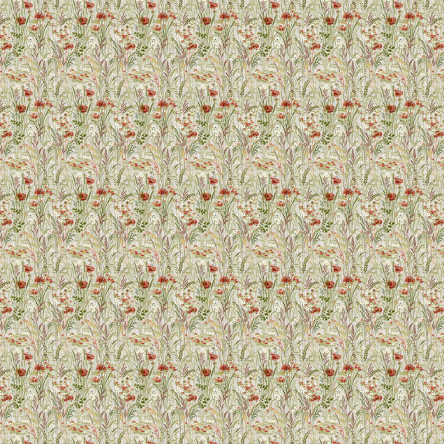 Tapet cu flori si ierburi, design natural