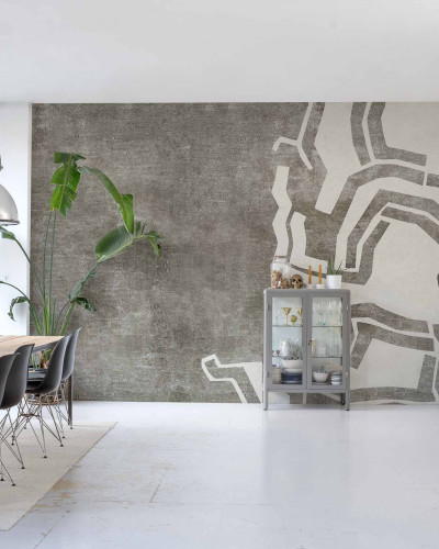 Tapet lavabil cu un design modern, perfect pentru a adăuga un aer industrial, contemporan în orice cameră.