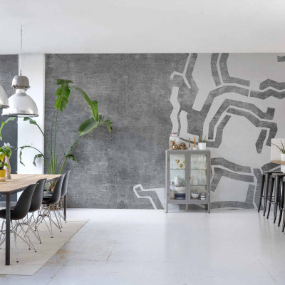 Tapet lavabil cu design modern, "Acero" - Coordonne