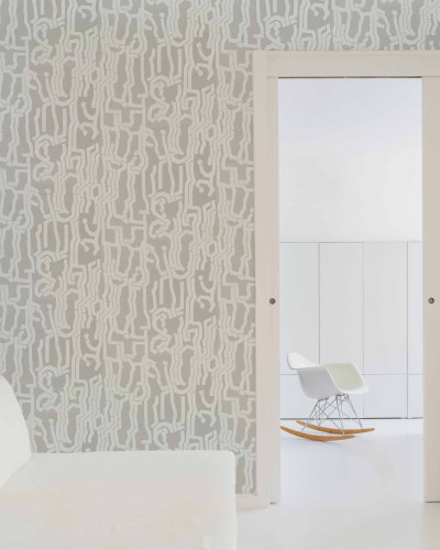 Tapet lavabil Huella, Hielo, cu design minimalist, cu linii grafice fine si delicate.