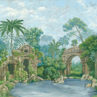 Tapet lavabil Colonial, Multi, Coordonne cu un design inspirat de natura luxuriantă.