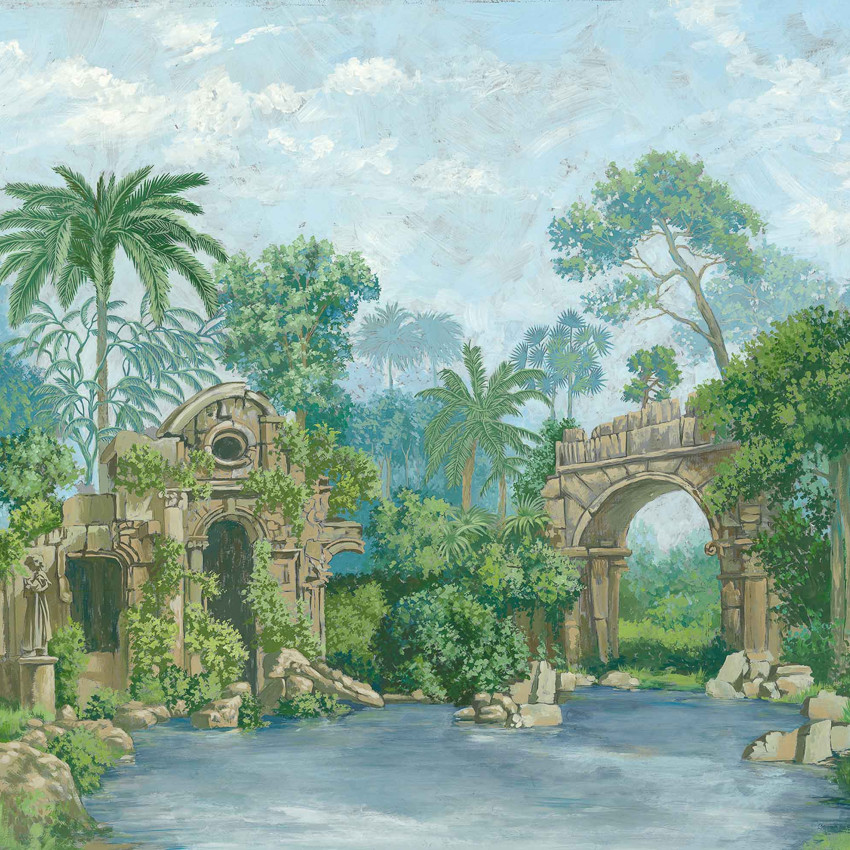 Tapet lavabil Colonial, Multi, Coordonne cu un design inspirat de natura luxuriantă.