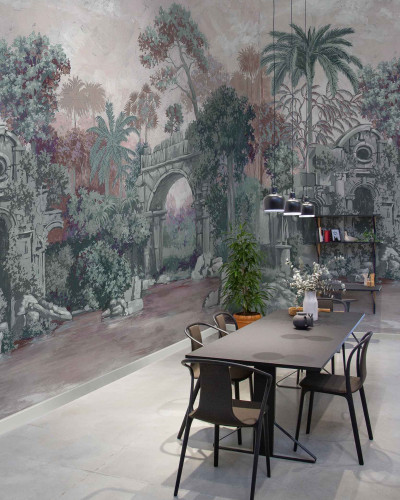 Tapet lavabil cu design tropical