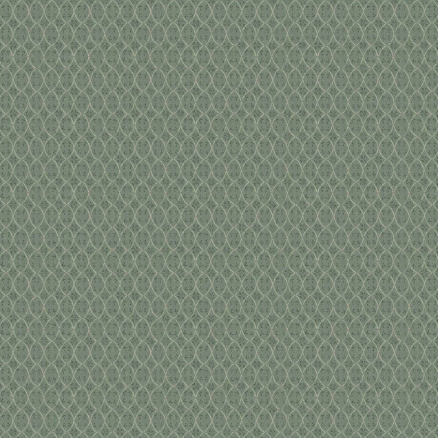 Tapet lavabil cu design clasic, cu o combinație de verde închis și crem.