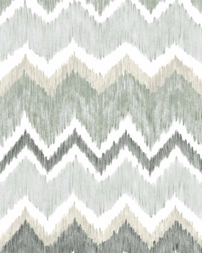 Tapet lavabil cu model geometric, in nuante de gri, verde si alb