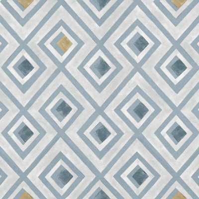 Tapet geometric modern cu modele albastre și aurii, Vidriera, Cielo