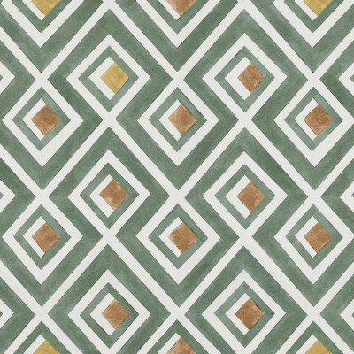 Tapet lavabil Vidriera, Sage, Coordonne, cu un design geometric modern, verde deschis, perfect pentru a adăuga o notă de eleganță și stil oricărei camere.