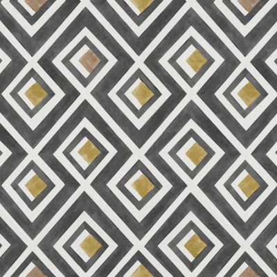 Tapet cu design geometric modern, Vidriera, Pizarra, cu nuanțe delicate de gri și auriu, ideal pentru baie.