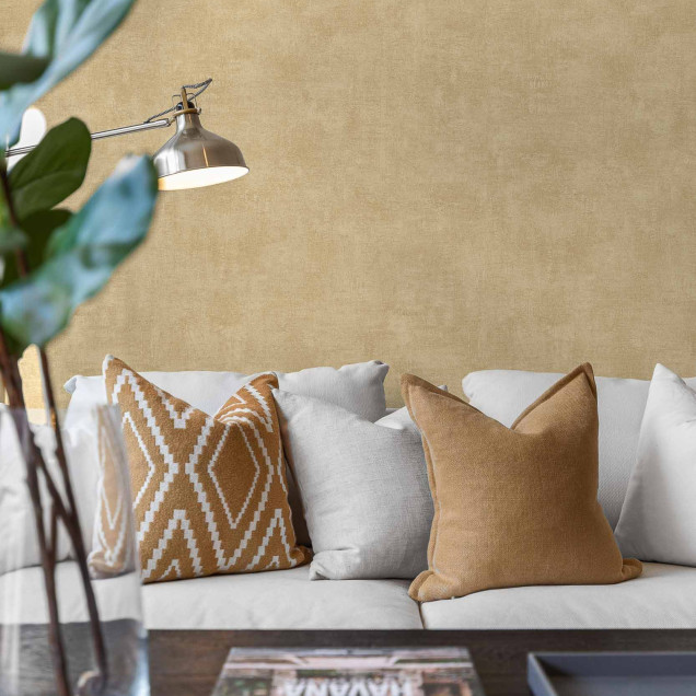 Tapet lavabil Raphia Single Ocre