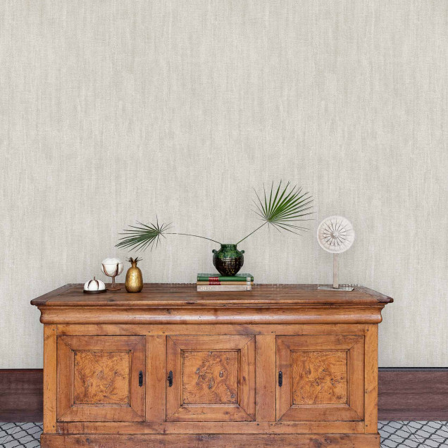 Tapet lavabil cu aspect textil, Sergé Single, Taupe II