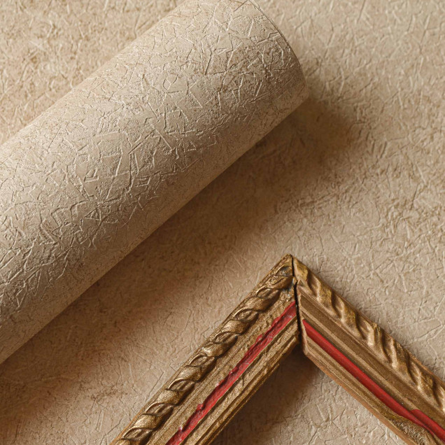 Tapet lavabil Riz Single, Ocre, cu textura fina si design modern.