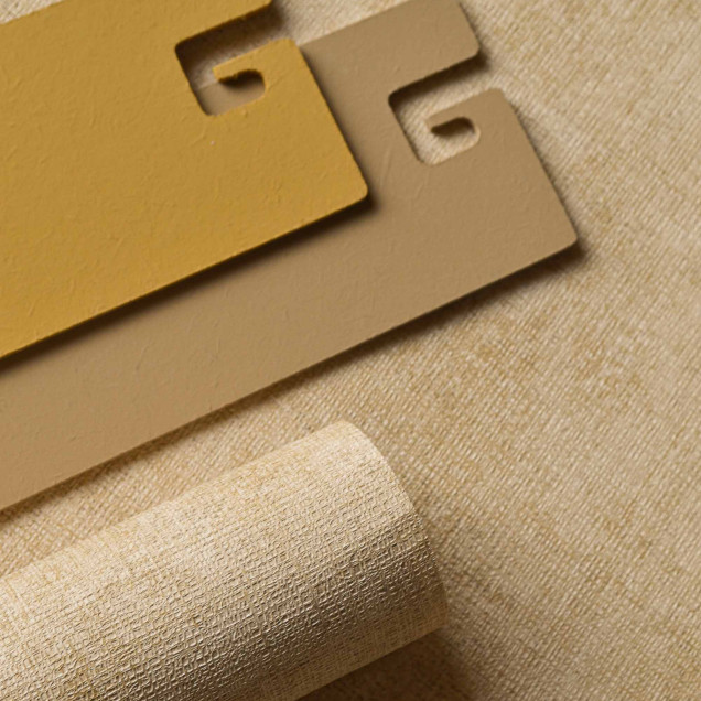 Tapet lavabil Raphia Single Ocre