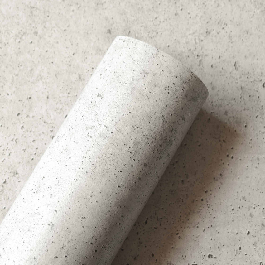 Rulou de tapet Ciment Single, Taupe II, Palette, Coordonne cu textură asemănătoare betonului