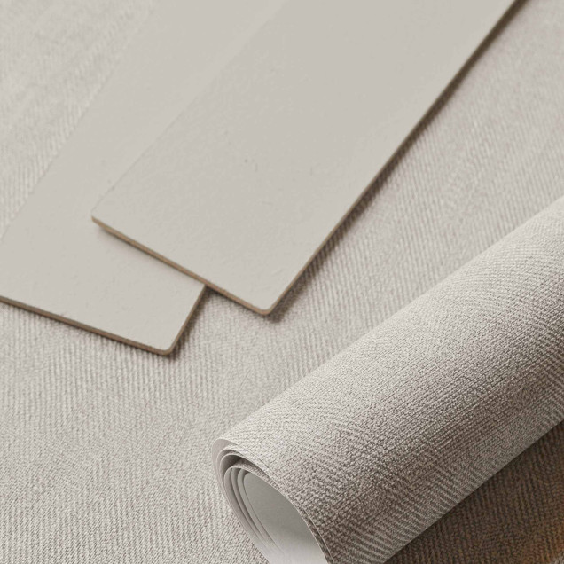 Tapet lavabil cu aspect textil, Sergé Single, Taupe II