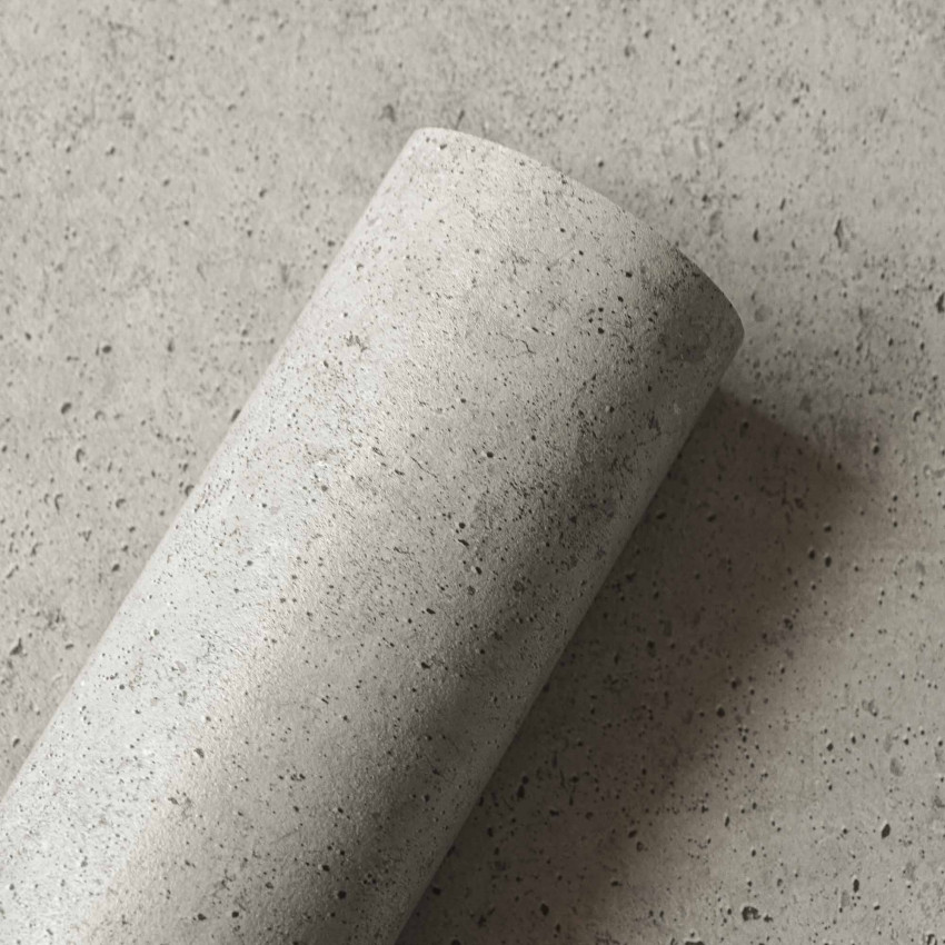 Tapet lavabil cu textura de beton in nuanta de Taupe