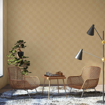 Tapet lavabil cu design geometric modern, cu model de romburi interconectate, în culori neutre, perfect pentru o gamă largă de stiluri de amenajare.