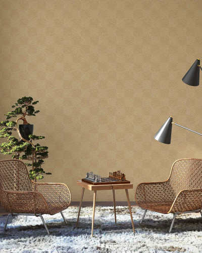 Tapet lavabil cu design geometric modern, cu model de romburi interconectate, în culori neutre, perfect pentru o gamă largă de stiluri de amenajare.