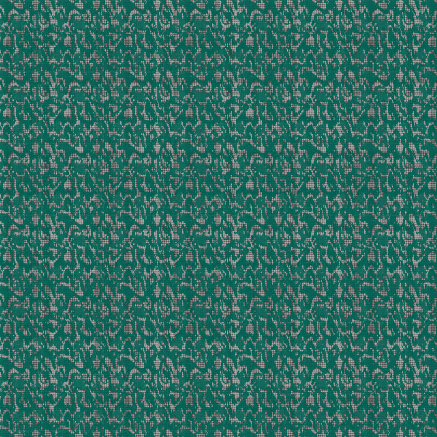 Tapet lavabil Moire Screen, verde, cu design abstract elegant. In imagine se vede un living decorat cu tapetul.