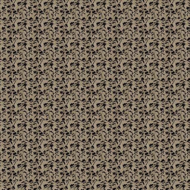 Tapet lavabil Blooming Damask, Black Tapet baie cu design floral abstract