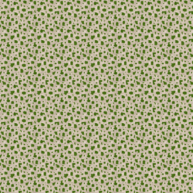 Tapet lavabil cu design modern, abstract, cu forme geometrice verzi pe un fundal alb crem.
