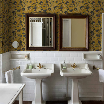 Blooming Damask, Gri, decor floral elegant, lavabil