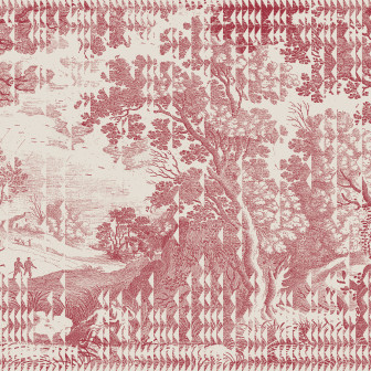 Tapet și Fototapet TresTintas TTB-M5002-3. Conține culorile: Roșu, Roșu Orient, Maro, Cremă, Roz, Roz Antic