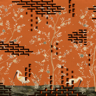 Tetris Chinoiseries, Orange, TresTintas