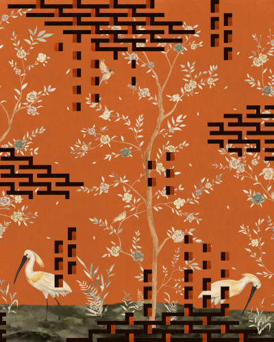 Tetris Chinoiseries, Orange, TresTintas