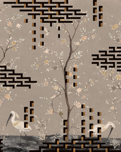 Tetris Chinoiseries, Grey, TresTintas