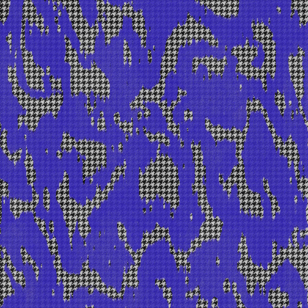 Tapet lavabil Moire Screen, cu un design geometric in nuante de albastru si galben