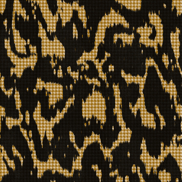 Tapet lavabil Moire Screen, negru, cu un model abstract inedit, decorand un perete accent din casa.