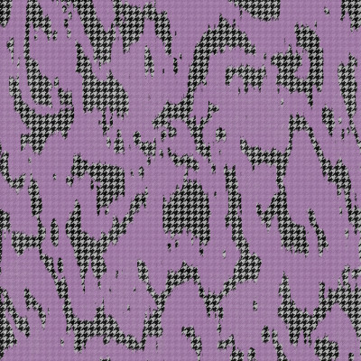 Tapet lavabil Moire Screen, Violet, cu un design geometric sofisticat, aplicat pe un perete într-un interior modern.